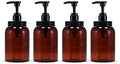 Bottiful Home Amber 24 oz Wide Mouth Plastic Dispenser Bottles Set of 4