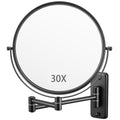Wall Mounted Makeup Mirror 8 Inch with 30X Magnification & 360° Rotation