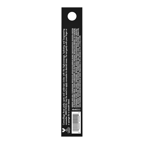 e.l.f. Hydrating Camo Concealer, Covers Blemishes & Under-Eye Circles, Full-Coverage & Delivers A Satin Finish, Vegan & Cruelty-Free, Light Ivory