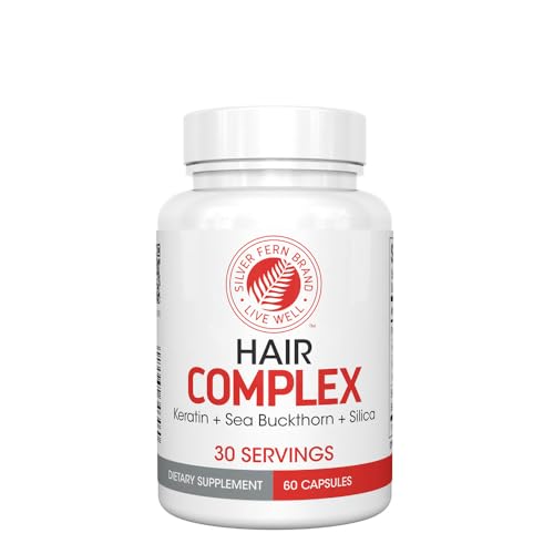 2 Ounce Silver Fern Hair Complex Hair Supplement for Healthy Hair - 30 Capsules