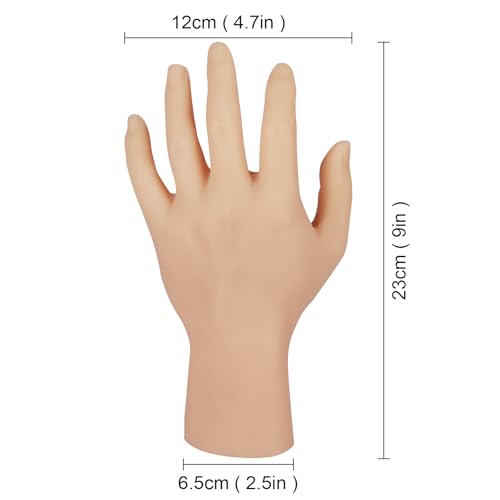 Tattoo Practice Hand with Wrist - Silicone Fake Hand for Tattoo Training & Display