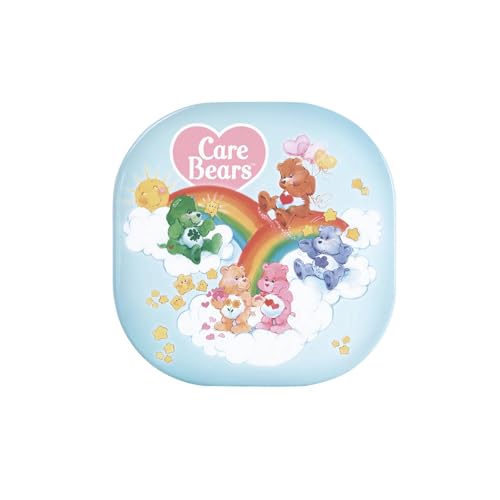 Impressions Vanity Care Bears LED Compact Mirror for Purse, Lighted Travel Makeup Mirror with 3X Magnification, Auto Shut Off Daylight LED Lighting, Adjustable Brightness and Touch Sensor (Blue/Pink)