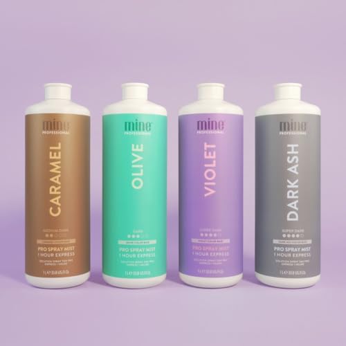 MineTan Spray Tan Solution | Bronze Collection - Dark Sunless Tanning Solutions for a Bronzed, Glow Skin Finish, Fast Dry, Hydrating, Coconut Scented, Salon Pro Formula Fake Tanner Mist, 33.8 Fl Oz