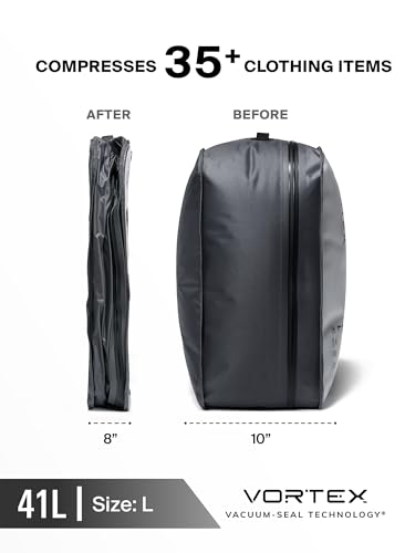 Gray Reusable Vacuum Compression Travel Bags 2-Pack - Large, Waterproof, Space Saver