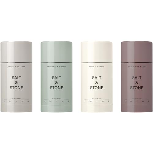 Travel Size Aluminum-Free Deodorant Set for Women & Men - 4 Scents, 1 oz Each - Mini Discovery Pack