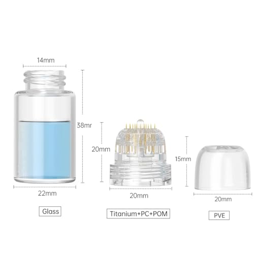 Serum Applicator Hydra Needle Derma Stamp 0.25mm Titanium Microneedling Roller Stamp (Serum is Not Included)