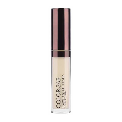 Colorbar Flawless Full Cover Concealer - Face Makeup Concealer with Liquid-to-Powder Formula - Hides Scars and Discoloration - 001 Velvet - 0.2 oz