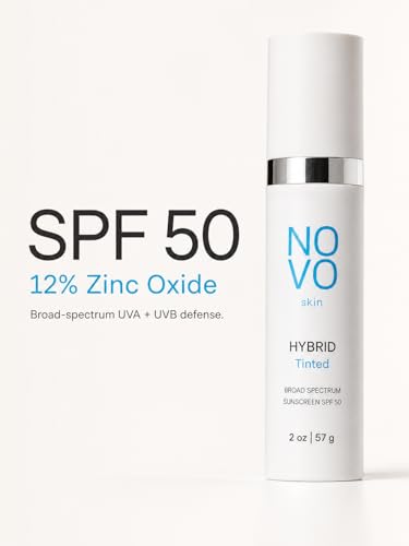 SPF 50 Tinted Hydrating Face Sunscreen with Zinc Oxide & Niacinamide – Broad Spectrum Moisturizer, 2 oz
