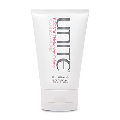 UNITE Hair ? BOOSTA Thickening Cr?me ? Lightweight Styling Cream to Instantly Add Thickness & Touchable Volume ? For Fine or Limp Hair ? UV & Thermal Protection ? 4 Fl Oz