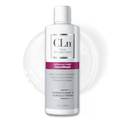 CLn HandWash 8 fl oz | Sensitive Skin Hand Sanitizer with Glycerin, Fragrance-Free