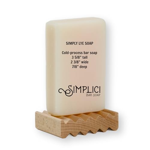 Simplici Natural Unscented Lye Soap - Palm-Free 6 Bar Value Pack for Sensitive Skin