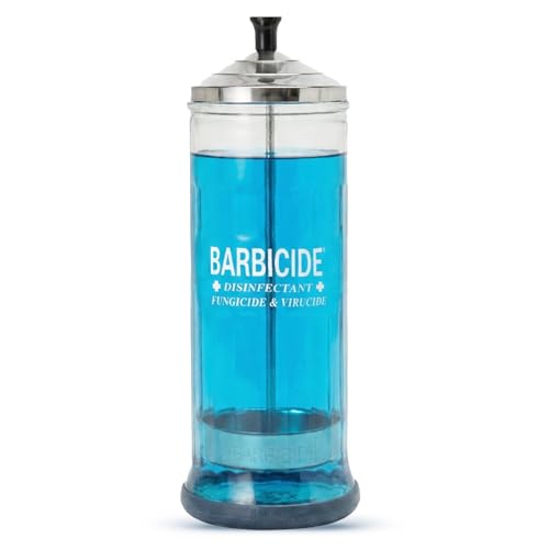 Large Disinfecting Jar - 37.2 Fl Oz Professional Tool Sanitizer for Combs Brushes Nails