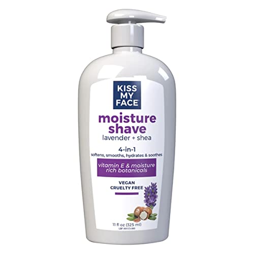 Kiss My Face Lavender & Shea Moisture Shave Cream 2-Pack, Hydrating & Vegan