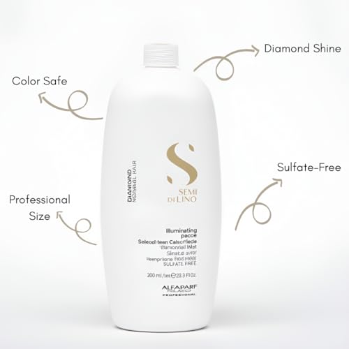 Alfaparf Milano Semi di Lino Diamond Shine Sulfate-Free Shampoo 33.8 Fl Oz