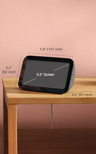 Refurbished Amazon Echo Show 5 Smart Display with Alexa, 5.5" Screen, Deep Bass