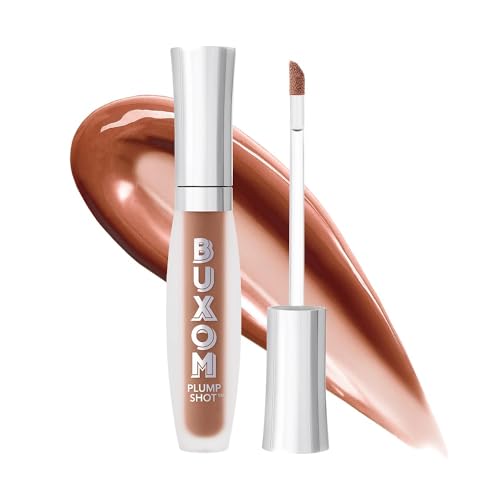 Sheer Glossy Lip Plump Serum - Get Naked Brown - 0.14 oz Buxom Plump Shot