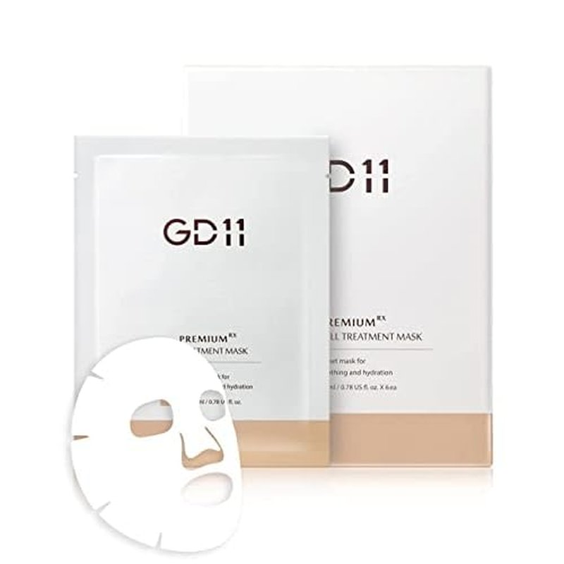 GD11 Premium RX Treatment Mask | Anti-Aging Facial Sheet Mask with Stem Cell Extract | Soothing, Moisturizing, Barrier-Strengthening & Skin Elasticity Care | Hypoallergenic Tencel Sheet, 6 Sheets