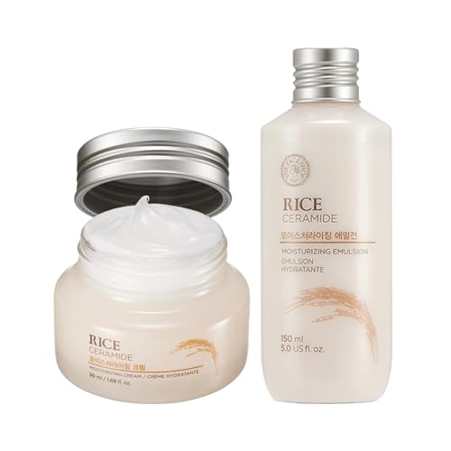 Korean Rice Skincare Duo - Hydrating Lotion & Moisturizer for All Skin Types