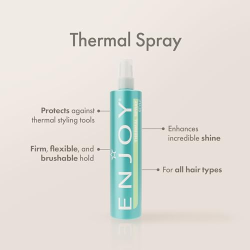 Enjoy Thermal Spray 10 Ounce Hair Styling Spray with Heat Protection & Shine