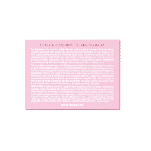 FOREO LUNA Nourishing Cleansing Balm - Gentle Waterproof Makeup Remover - Waterless Oil Cleanser - Eye Makeup Remover - Vegan - Cruelty & Fragrance-Free, Eco-Friendly - 0.5 fl.oz