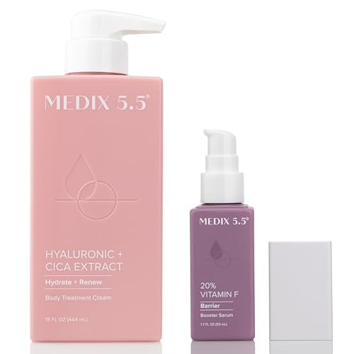 Medix 5.5 Hyaluronic Acid Hydrating Body Treatment Cream + 20% Vitamin F Anti Aging Serum Set