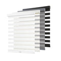 AOSKY Cordless Zebra Blinds for Indoor Windows 59x72 White - Light Control & Privacy