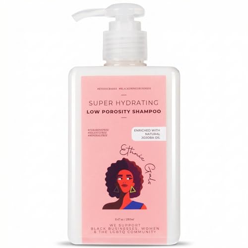 Ethnic Gals Low Porosity Shampoo - 1-Pack Hydrating & Moisture-Locking for Curly Hair