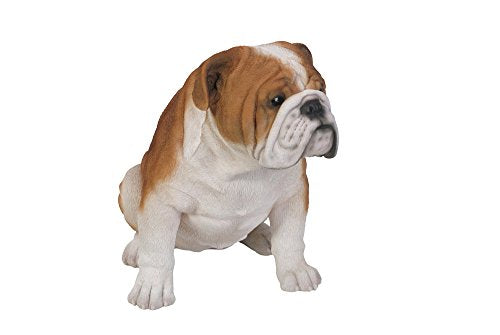 Large Bulldog Garden Statue - Realistic Polyresin Dog Sculpture for Indoor Outdoor Decor