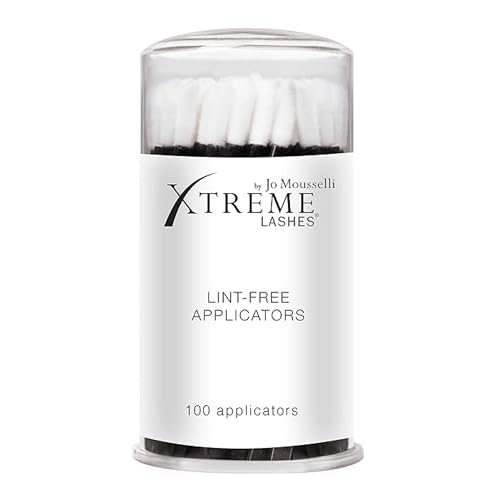 Lint-Free Lash Applicators Set - 100 Count for Eyelash Extensions & Makeup