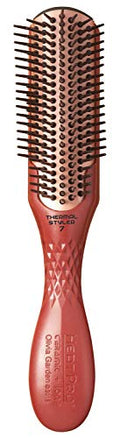 Olivia Garden HeatPro 7 Rows Thermal Round Hair Brush - Not Electrical, Heat Resistant Up to 550°F