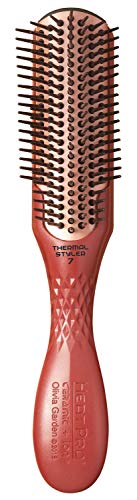 Olivia Garden HeatPro 7 Rows Thermal Round Hair Brush - Not Electrical, Heat Resistant Up to 550°F