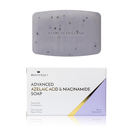 REVITALE Advanced Azelaic Acid & Niacinamide Soap ? Calming Cleansing Bar for Smooth, Balanced & Protected Skin
