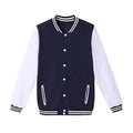Women’s Navy Blue 3X-Large Baseball Varsity Jacket - Unisex Long Sleeve Casual Cardigan