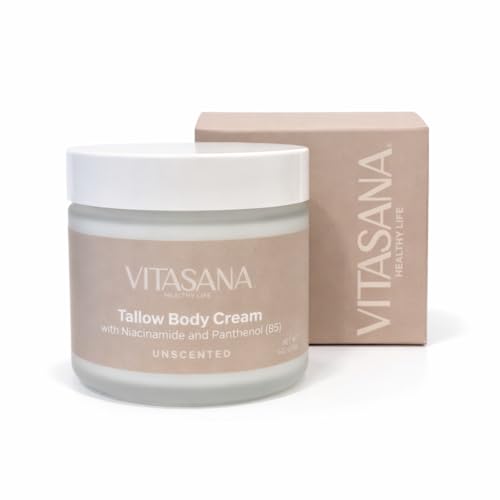 Tallow Body Cream Moisturizer with Niacinamide & Panthenol - Deep Hydration for Dry Skin