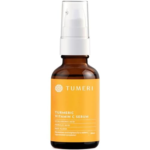 TUMERI Turmeric Vitamin C Face Serum ? Facial Skin Care Vitamin C and Turmeric Serum for Dark Spots and Dark Circles ? With Vitamin C + E and Ferulic Acid ? 1 Fl oz