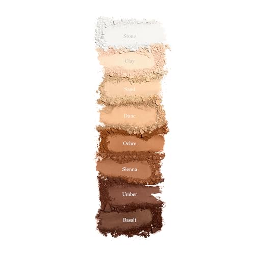 Ogee Sculpted Skin-Perfecting Makeup Setting Powder - Sand - FULL SET (Case & Refill) - Lightweight Powder Foundation Made with 70% Organic Ingredients