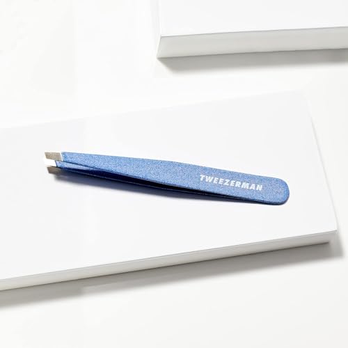 Tweezerman Slant Tweezer Sky Blue - Precise Eyebrow Grooming Tool