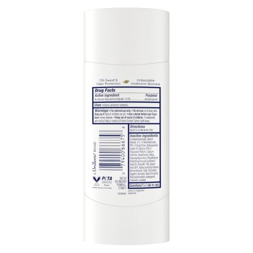 Dove Advanced Care Lavender Fresh Antiperspirant Deodorant Stick 2.6 oz Pack of 4 - Lavender Scent
