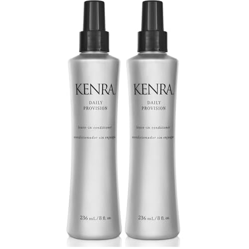 Kenra Professional Daily Provision Leave-In Conditioner | Hydrates,Detangles,&Adds Shine | Tames Frizz&Flyaways-| Thermal Protection-| Helps To Resist Humidity-| All Hair Types-| 8 fl. Oz,(Pack of 2)