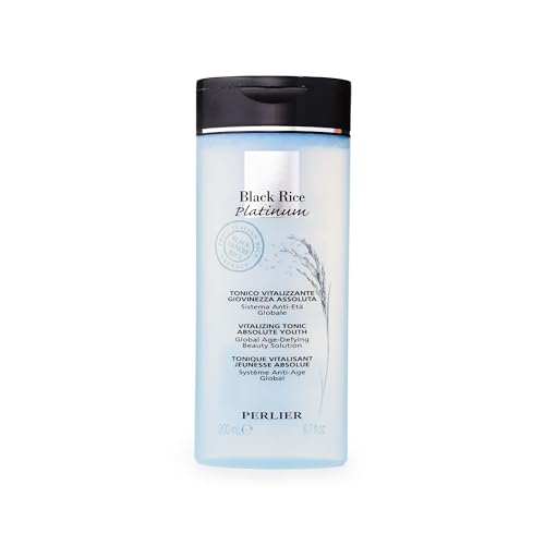 Perlier Black Rice Platinum Face Toner - Brightening & Moisturizing Skin Care, 6.7 fl oz