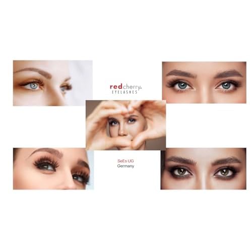 Red Cherry Eyelashes #43 False Eyelashes - Multipacks - 12 Pairs - Full Black - Handcrafted - Cruelty-Free - Vegan