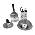 Burger Iron Sasquash 5-Piece Burger Smasher Set Combo - Griddle Kit for Home & Grill Cooking