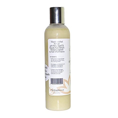 GLIMMER GODDESS Organic Acne Face Wash, Cleanser with Salicylic Acid for Acne & Oily Skin, 8 oz