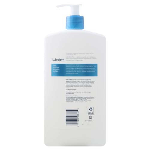 Lubriderm Daily Moisture Lotion + Pro-Ceramide (Normal to Dry Skin, 24 Fl Oz Pack of 2) – Shea Butter & Glycerin