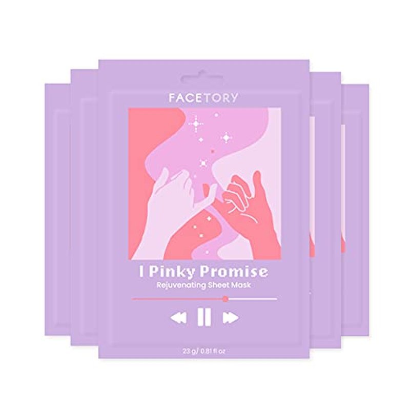 FACETORY K Beauty Face Mask Skin Care ? Radiance & Hydration Sheet Mask for Radiant Skin (5 Pack) | Bachelorette Favors & Girls Night Must-Have
