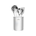 All-Clad 5-Piece Stainless Steel Kitchen Utensil Set - Cooking & Serving Tools with Caddy