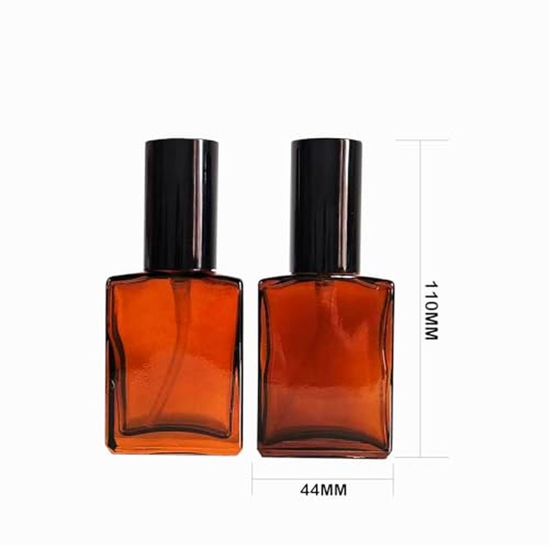 12 Pack 1 oz Amber Glass Perfume Spray Bottle, 30ml /1 oz Fine Mist Atomizer Spray Bottles Refillable, for Perfume, Essential Oil and Liqui (D/Amber)