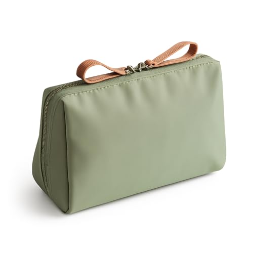 Sage Green Travel Makeup Bag ? Waterproof Cosmetic Organizer with Zipper for Women | Compact Toiletry Pouch (5.9" x 4.5" x 2.5")