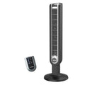 Black Oscillating Tower Fan with Remote Control - 36-Inch Quiet Space-Saving Cooling