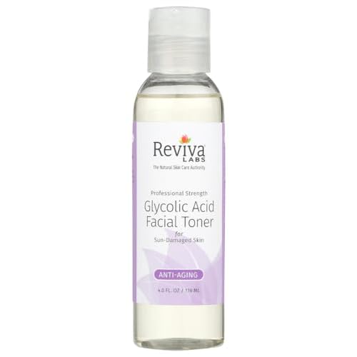 Reviva Labs Glycolic Acid Facial Toner, 4-Ounces (Pack of 2)